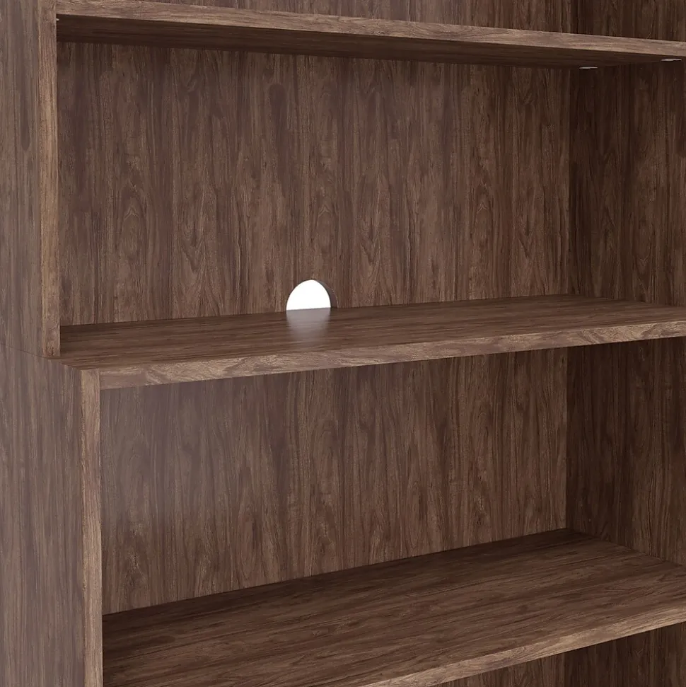 Union & Scale™ Essentials 5 Shelf 72"H Laminate Bookcase, Espresso (UN56975)