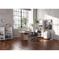 Union & Scale™ Essentials 2-Drawer Mobile Vertical File Cabinet, Letter/Legal, Lockable, 24.2"H x 15.5"W x 21"D, White/Espresso