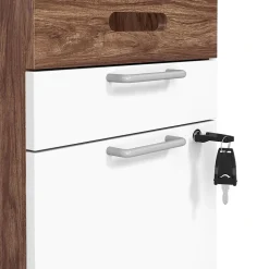 Union & Scale™ Essentials 2-Drawer Mobile Vertical File Cabinet, Letter/Legal, Lockable, 24.2