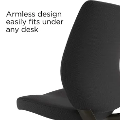 Union & Scale™ Essentials™ Ergonomic Armless Fabric Task Chair, Black (UN59382)