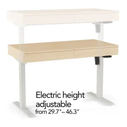 Union & Scale™ Essentials 48"W Rectangular Adjustable Standing Desk, Natural (UN60416-CC)