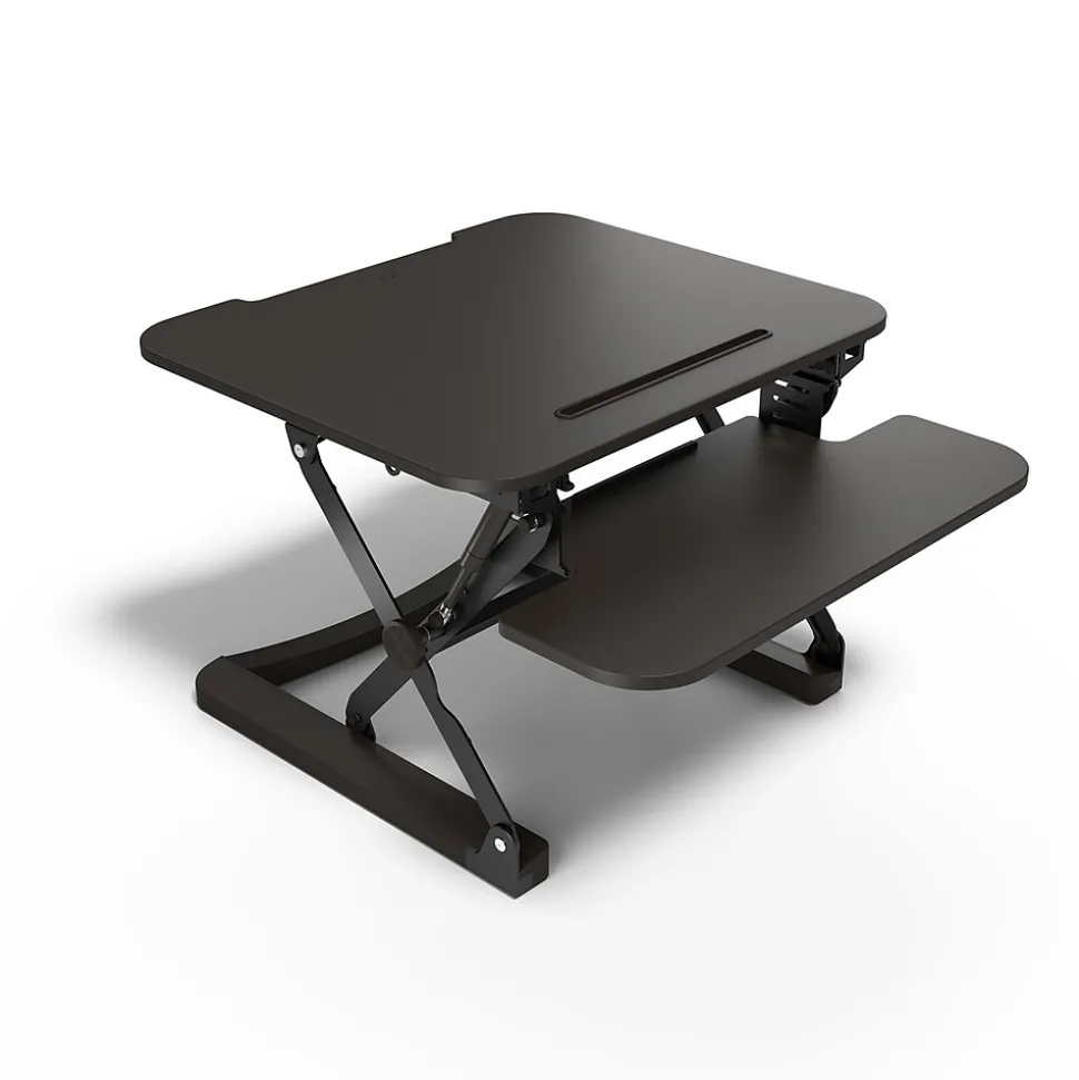 Union & Scale™ FlexFit™ 27" Manual Adjustable Desk Converter, Black (UN44901-CC)