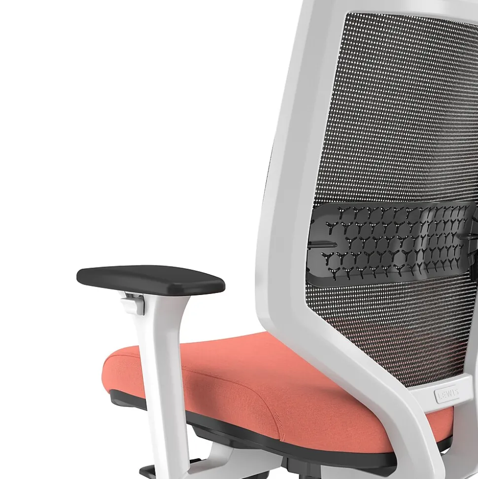 Union & Scale™ Lewis Ergonomic Mesh Swivel Computer and Desk Chair, Salmon (UN55654-CC)