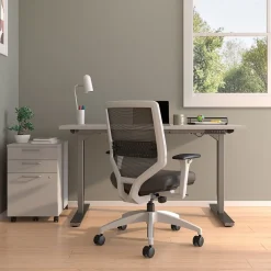 Union & Scale™ Lewis Ergonomic Mesh Swivel Computer and Desk Chair, Charcoal (UN55655-CC)