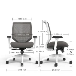 Union & Scale™ Lewis Ergonomic Mesh Swivel Computer and Desk Chair, Charcoal (UN55655-CC)