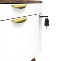 Union & Scale™ MidMod 2-Drawer Mobile Lateral File Cabinet, Letter/Legal, Lockable, 21.1