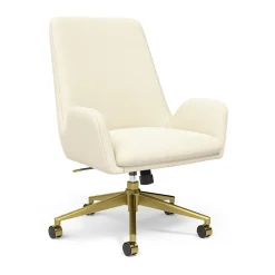 Union & Scale™ MidMod Ergonomic Fabric Manager Chair, Cream (UN56982)