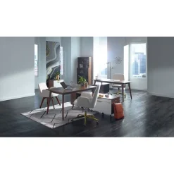 Union & Scale™ MidMod Ergonomic Fabric Manager Chair, Cream (UN56982)