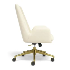 Union & Scale™ MidMod Ergonomic Fabric Manager Chair, Cream (UN56982)