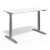 Union & Scale™ 55"W Electric Rectangular Adjustable Standing Desk with Micro Movements, White (UN62092)