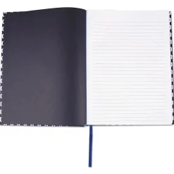 Universal Casebound Hardcover Notebook, Dark Blue with Hexagon Pattern, 1-Subjects, 10 1/4 x 7 5/8, Each (66351)
