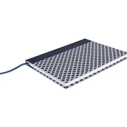 Universal Casebound Hardcover Notebook, Dark Blue with Hexagon Pattern, 1-Subjects, 10 1/4 x 7 5/8, Each (66351)