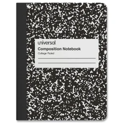 Universal Composition Book, College Rule, 7 1/2 X 9 3/4, White, 100 Sheets, 6/pack