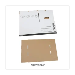 Universal Corrugated Boxes, Letter/Legal Size, White, 12/Carton (UNV95224)