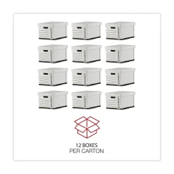 Universal Corrugated Boxes, Letter/Legal Size, White, 12/Carton (UNV95224)