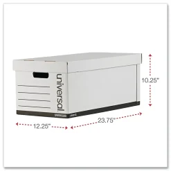 Universal Corrugated File Box with Lift Off Lid, 12/Carton (UNV95220)