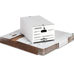 Universal Economy String-Tie Storage File, Legal Size, White, Stacking Strength 585 lbs., 15" x 10 1/4" x 24", 12/Ct