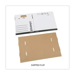 Universal File Box, Letter/Legal Size, White, 12/Carton (UNV85700)