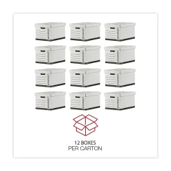 Universal File Box, Letter/Legal Size, White, 12/Carton (UNV85700)