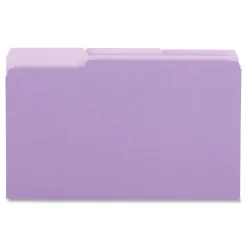 Universal File Folder, 3 Tab, Legal Size, Bright Violet, 100/Box (UNV10525)