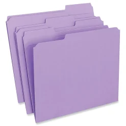 Universal File Folder, Letter Size, Violet, 100/Box (UNV16165)
