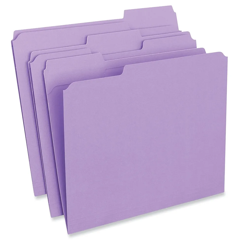 Universal File Folder, Letter Size, Violet, 100/Box (UNV16165)