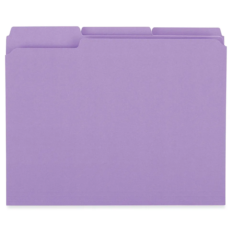 Universal File Folder, Letter Size, Violet, 100/Box (UNV16165)