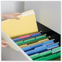 Universal File Folder, Straight Cut, Letter Size, Yellow, 100/Box (UNV12304)