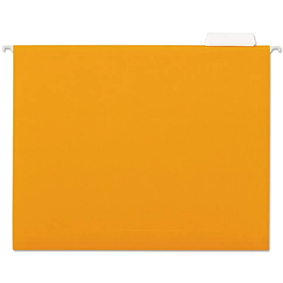 Universal Hanging File Folder, Letter Size, Orange, 25/Box (UNV14122)