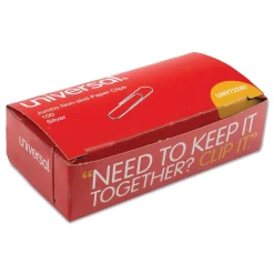 Universal Jumbo Paper Clips, Silver, 100 Clips/Pack, 10/Pack(72240)