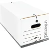Universal Medium Duty Corrugated File Box String and Button, Letter Size, White, 12/Carton (UNV75120)