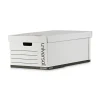 Universal Medium Duty Corrugated File Box with Lift Off Lid, Legal Size, White, 12/Carton (UNV95221)