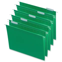 Universal Recycled Hanging File Folder, Letter Size, Bright Green, 25/Box (UNV14117)