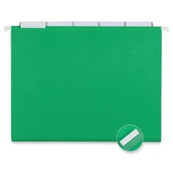 Universal Recycled Hanging File Folder, Letter Size, Bright Green, 25/Box (UNV14117)