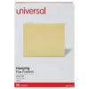 Universal Recycled Hanging File Folder, Letter Size, Yellow, 25/Box (UNV14119)