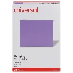 Universal Recycled Hanging File Folder, Letter Size, Violet, 25/Box (UNV14120)