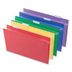 Universal Recycled Hanging File Folders, Legal Size, Assorted Colors, 25/Box (UNV14221)