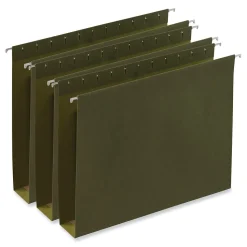 Universal Reinforced Recycled Hanging File Folder, Letter Size, Green, 25/Box (UNV14142)