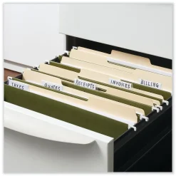 Universal Reinforced Recycled Hanging File Folder, Letter Size, Green, 25/Box (UNV14143)
