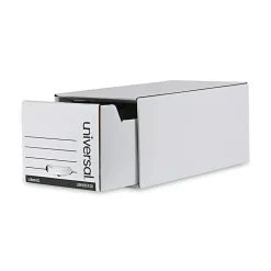 Universal Storage Drawer File, Letter Size, White, 6/Carton (UNV85120)