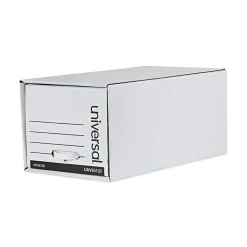 Universal Storage Drawer File, Letter Size, White, 6/Carton (UNV85120)