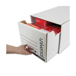 Universal Storage Drawer File, Letter Size, White, 6/Carton (UNV85120)