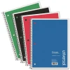 Universal 1-Subject Notebooks, 8" x 10.5", Law, 70 Sheets, Assorted Colors, 4/Pack (UNV66624)