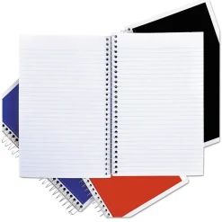 Universal Wirebound Notebook, 3 Subjects, Medium/College Rule, Assorted Colors, 9.5 x 6, 120 Sheets, 4/Pack (UNV66414)