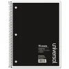 Universal Wirebound Notebook, 8 x 10.5, College Ruled, 70 Sheets, Assorted Color Cover (UNV66610)