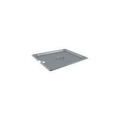 Update International Half Size Notched Pan Cover, 10.25" W x 6.25" D, Silver (STP-50LDCS)