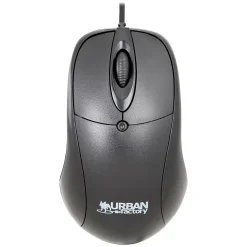 Urban Factory BIG CRAZY Wired Ambidextrous Optical USB Mouse, Black (BCM01UF)