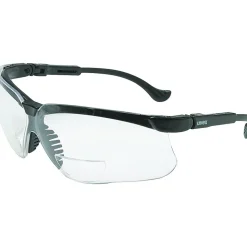 Uvex Genesis® Eyewear, Reading Magnifier Glasses, +2.0, Black Frame, Clear Lens (S3762)