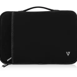 V7 Laptop Sleeve, Black Neoprene (CSE12HS-BLK-9N)