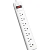 V7 7-Outlet Surge Protector, 12 ft cord, 1050 Joules, White